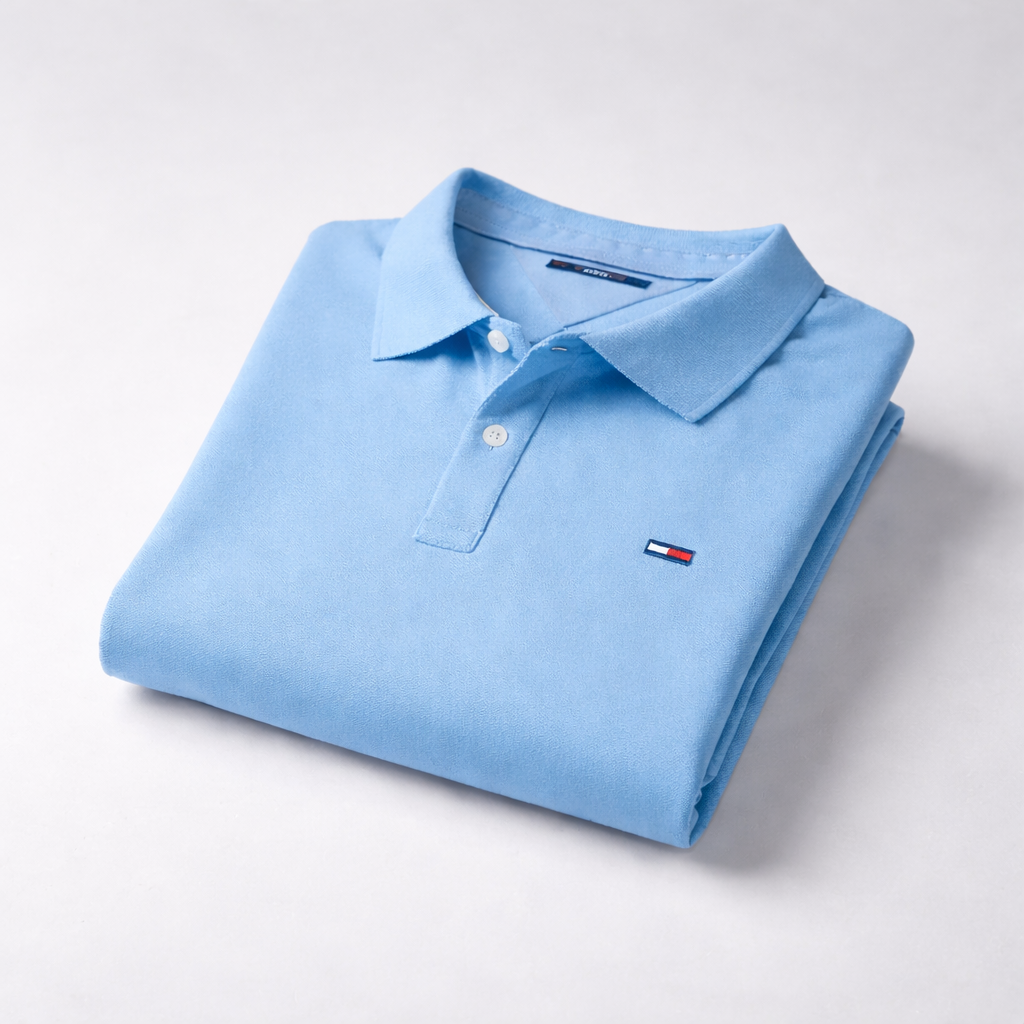 Polo demi manche ciel