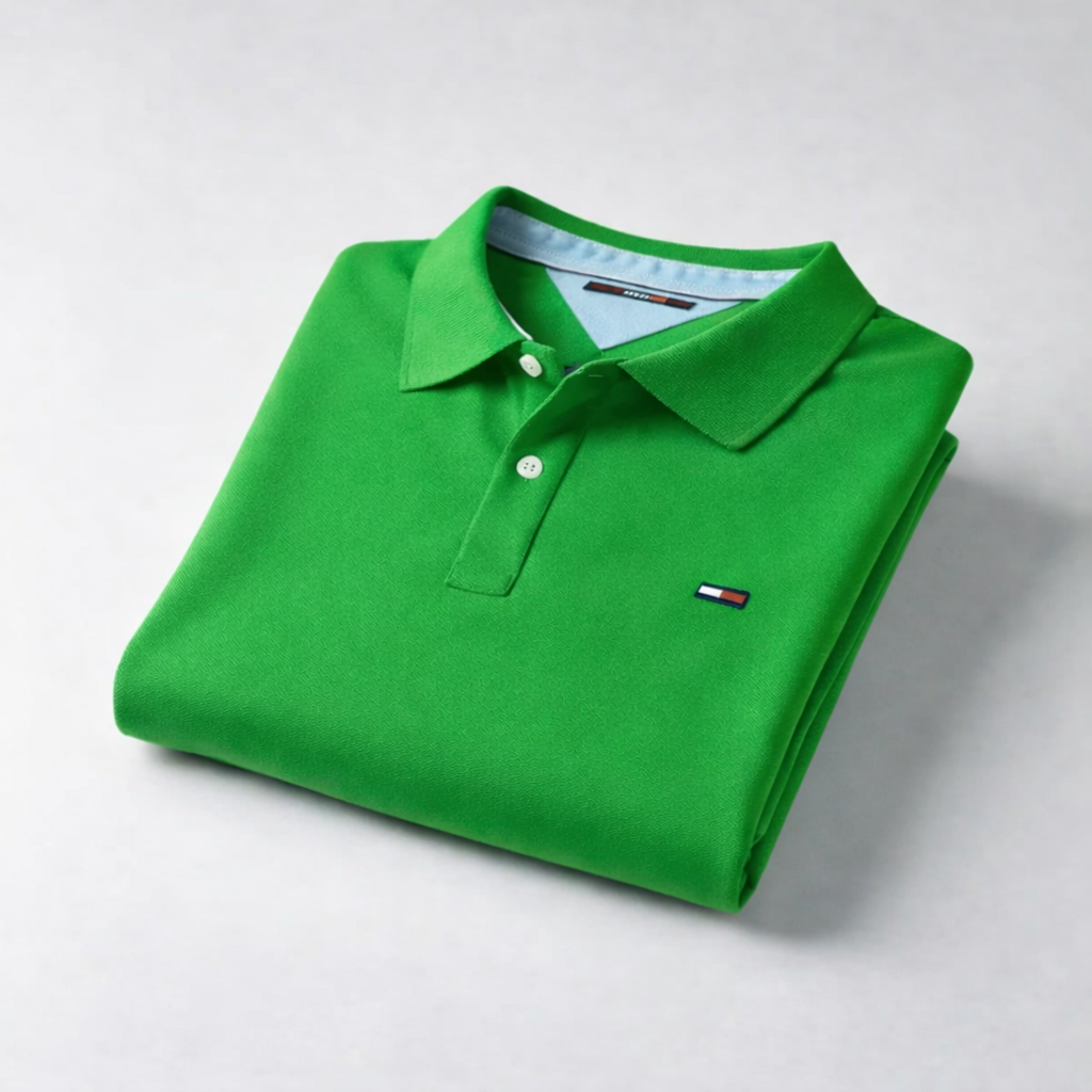 Polo demi manche vert gazon